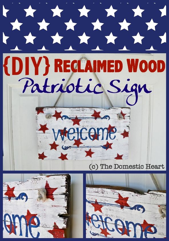 diy reclaimed wood patriotic sign make your own, crafts, patriotic decor ideas, seasonal holiday decor