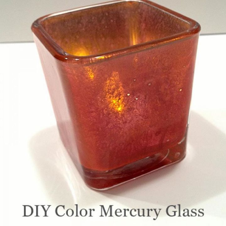 diy colored mercury glass, christmas decorations, crafts, seasonal holiday decor, Thankfully everything worked out okay and this is the final result