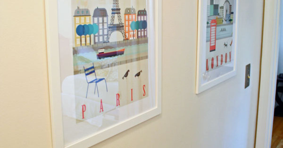 Ikea Travel Prints in the Hallway - and a Lesson in Just Starting