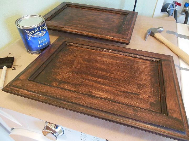 gel stained vanity, bathroom ideas, home decor, painting, First coat of Gel Stain