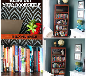blinging out the back of the bookcase, home decor, painted furniture, storage ideas