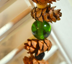 mini pinecone garland, crafts, seasonal holiday decor