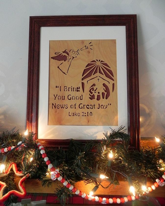 mad for plaid home tour myfavoritethings, crafts, decoupage, living room ideas, seasonal holiday decor, wreaths, This gorgeous handmade woodcut sign sits on top of the garland