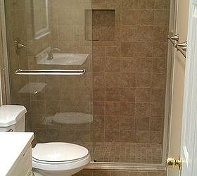 another bath remodel took out the bathtub and installed a stand up shower, bathroom ideas, home improvement, tiling, After