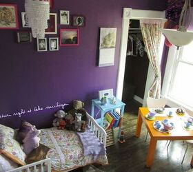 a vivid garden tea party toddler bedroom before during amp after, bedroom ideas, flooring, hardwood floors, home decor, Lastly the most recent incarnation as a toddler room for our active growing little girl