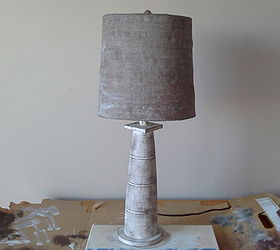 grapevine wire wrapped lamp shade, crafts, repurposing upcycling, Wrapped the shade in fabric and painted the base