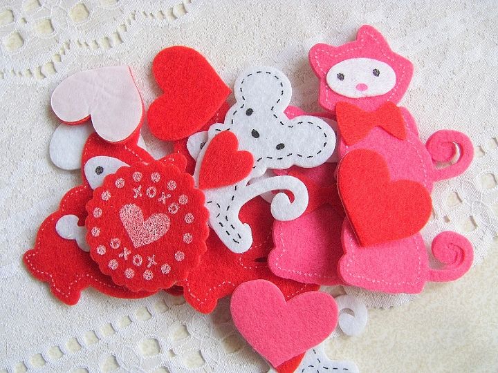 red hots candies, crafts, seasonal holiday decor, valentines day ideas, These are the felties I bought from Joann s