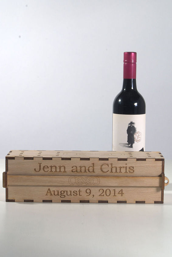 caixa de vinho para a cerimnia de casamento
