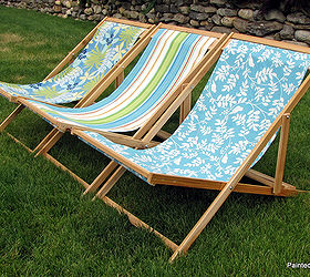 diy folding sling chairs, outdoor furniture, outdoor living, painted furniture