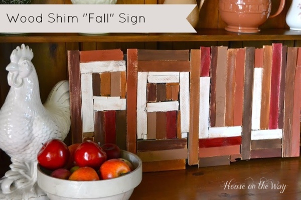 how to make a fall sign with wood shims, crafts, repurposing upcycling, seasonal holiday decor, Fall sign made from wood shims