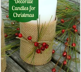 candle decorating ideas for christmas, christmas decorations, crafts, seasonal holiday decor, Decorate a pillar candle for instant holiday cheer