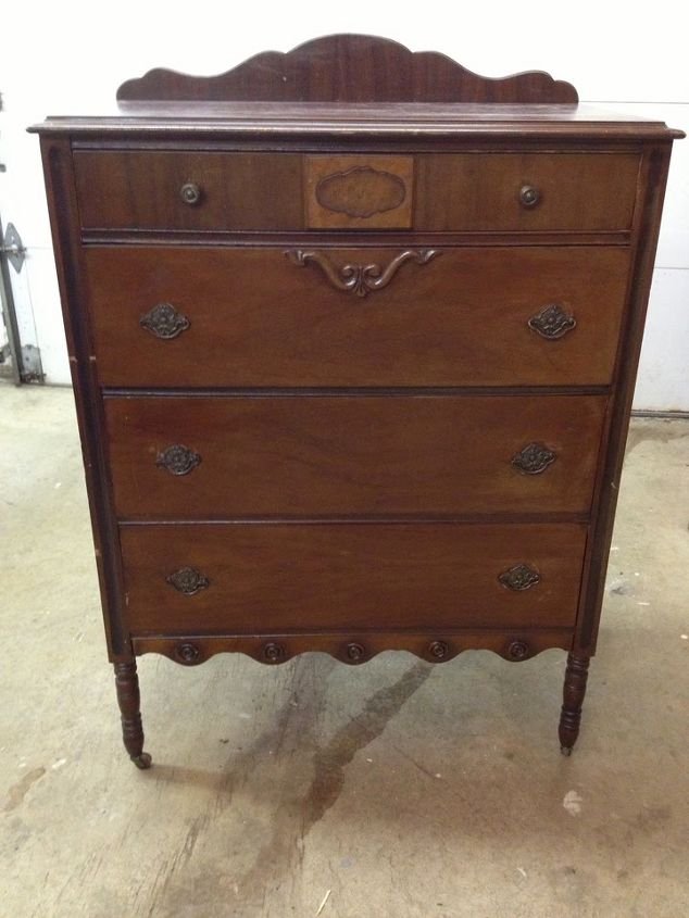 antique chest of drawers soft duck egg blue rich chocolate, painted furniture, Before
