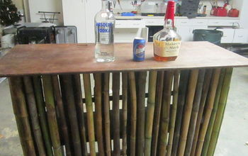 Bar built from pallets and bamboo