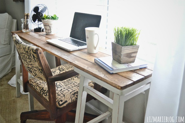 diy barstool desk, diy, painted furniture, repurposing upcycling