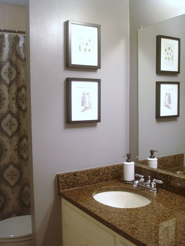budget bathroom makeover, bathroom ideas, home decor, inexpensive artwork