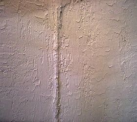 working towards stone look walls with knock down texture, concrete masonry, diy, wall decor