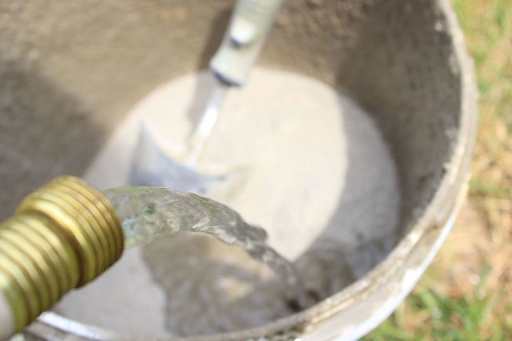 quick and easy concrete mixing, concrete masonry, Add more water if needed