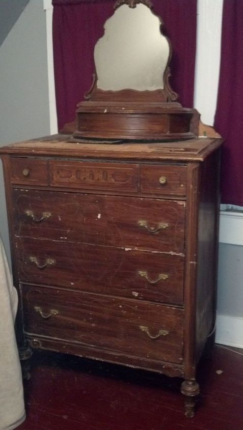 what should i do with antique chest of drawers, painted furniture, repurposing upcycling, Antique family chest of drawers Need advice