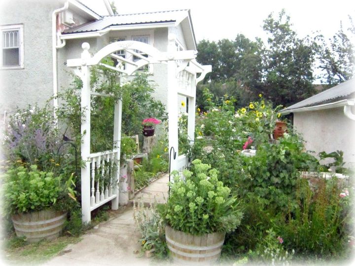 arbor from junk parts, outdoor living, repurposing upcycling