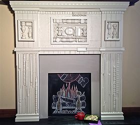 faux fake mantle, fireplaces mantels, home decor