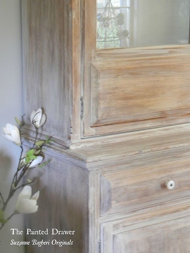 a whitewashed cabinet, painted furniture, repurposing upcycling