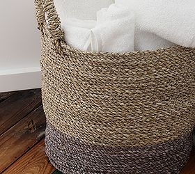 cottage style bathroom makeover, bathroom ideas, home decor, home improvement, painting, woodworking projects, I love a basket of crisp white towels