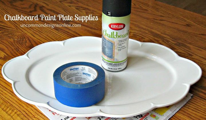 chalkboard painted plate tutorial, chalk paint, chalkboard paint, crafts, home decor, painting, Love that it only involves a few supplies Simple