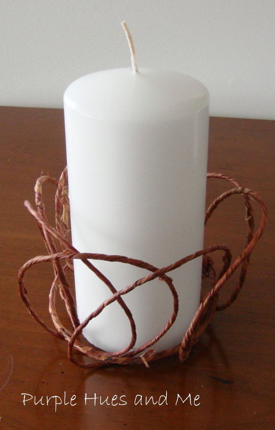 naturally wired candle holder, crafts, home decor