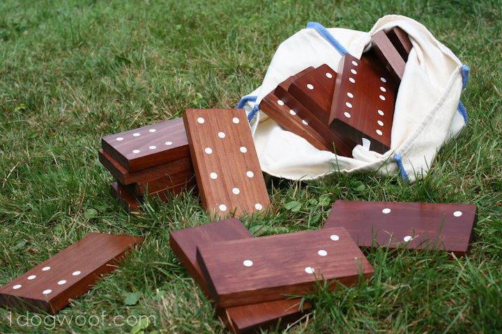 backyard dominoes, crafts, outdoor living