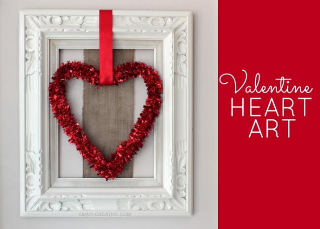 valentine heart art, crafts, seasonal holiday decor, valentines day ideas, Create a Valentine s Day Heart Art using a thrift store frame and a few dollar store sparkly hearts