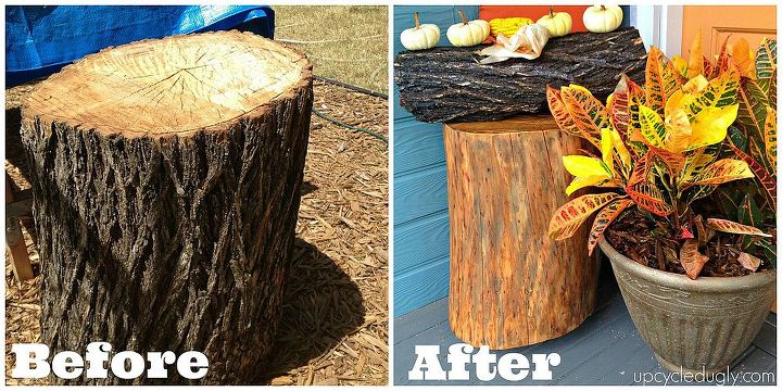 how to simple stump stool with caster wheels, repurposing upcycling, seasonal holiday decor, Voila