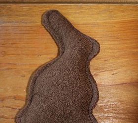 how to make felt chocolate bunnies, crafts, easter decorations, repurposing upcycling, seasonal holiday decor