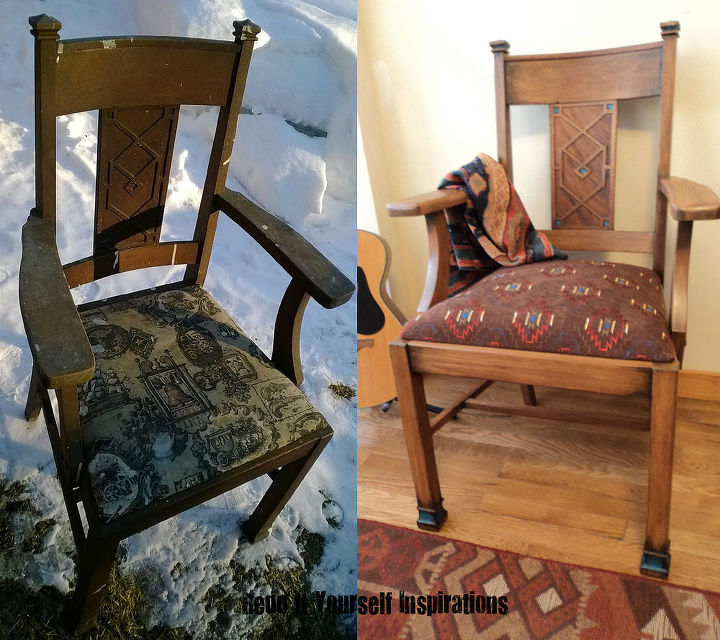 old chair redo, painted furniture, Tutorial