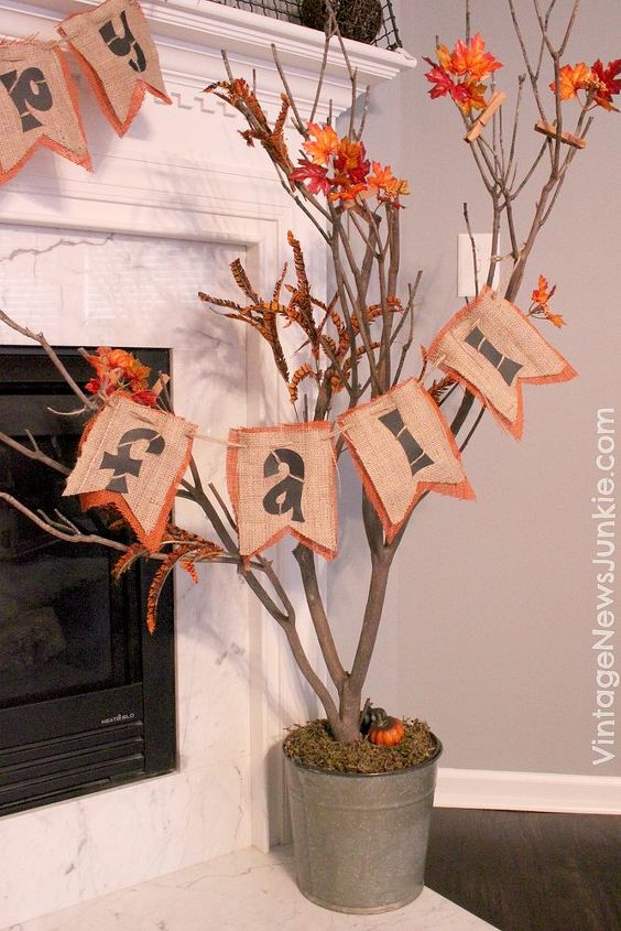 bring the outdoors in with this diy fall tree, seasonal holiday decor