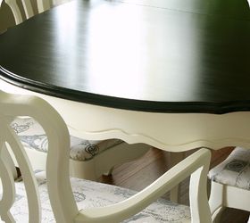 french provincial table set makeover, chalk paint, home decor, living room ideas, painted furniture, Refinished Table Top