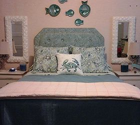 my diy headboard, bedroom ideas, diy, Bed made much better End tables pillow shams and lamps are DIY too