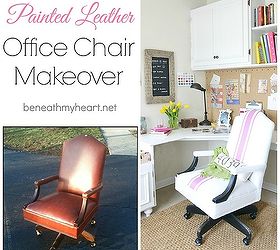 diy painted leather chair, painted furniture