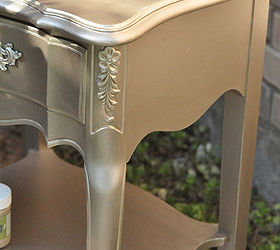 metallic painted french provincial nightstands