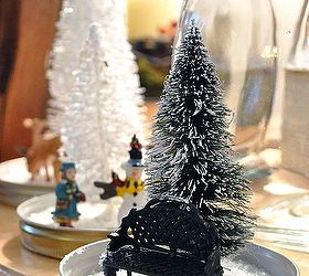diy holiday waterless diorama style snow globes, crafts, seasonal holiday decor, add another layer of glue and add faux snow and sparkly glitter to the inside of the base Let the jar sit out a few days so the glue dries and moisture doesn t get caught in the jar when you put the lid back on