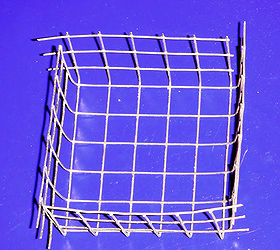 diy wire baskets, crafts, Fold up your piece of hardware cloth creating the base and sides