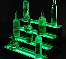 4 tier led lighted liquor bottle display shelf, lighting, shelving ideas, Liquor shelves 3 foot 4 Tier LED Liquor Bottle shelves Display