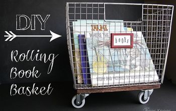  Organize-se com esta cesta de livros rolante simples e acessível.