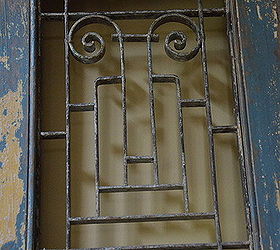 antique wood and iron shutters, windows, Close up iron panels