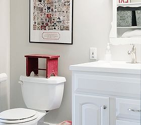 red white and blue bathroom reveal, bathroom ideas, home decor, Nautical bathroom