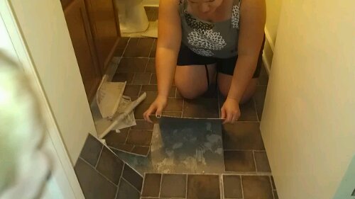 how to lay vinyl tile, bathroom ideas, diy, flooring, how to, tile flooring