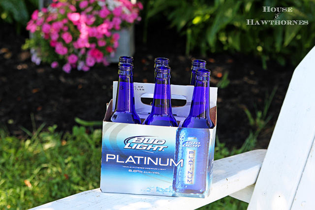 tomato cage bottle tree, gardening, outdoor living, repurposing upcycling, A six pack of pretty beer love these Bud Light Platinum bottles