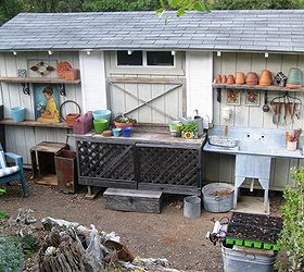 12 charming gardens personal spaces for inspiration, gardening, outdoor living, succulents, Sue s wonderful potting bench