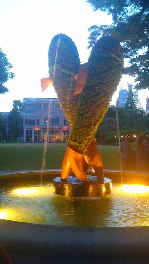 atlanta botanical gardens for date night, gardening, succulents, Another view of fish sculpture