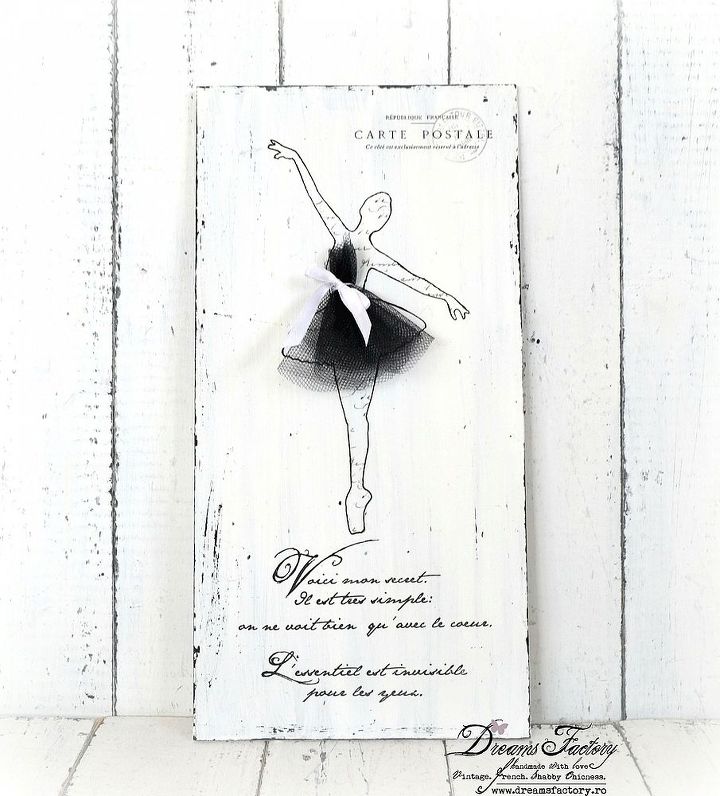cartel de bailarina francesa con vestido de tut