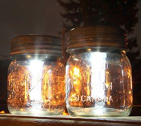 garden recycling projects, container gardening, crafts, gardening, mason jars, succulents, vintage mason jar solar lights